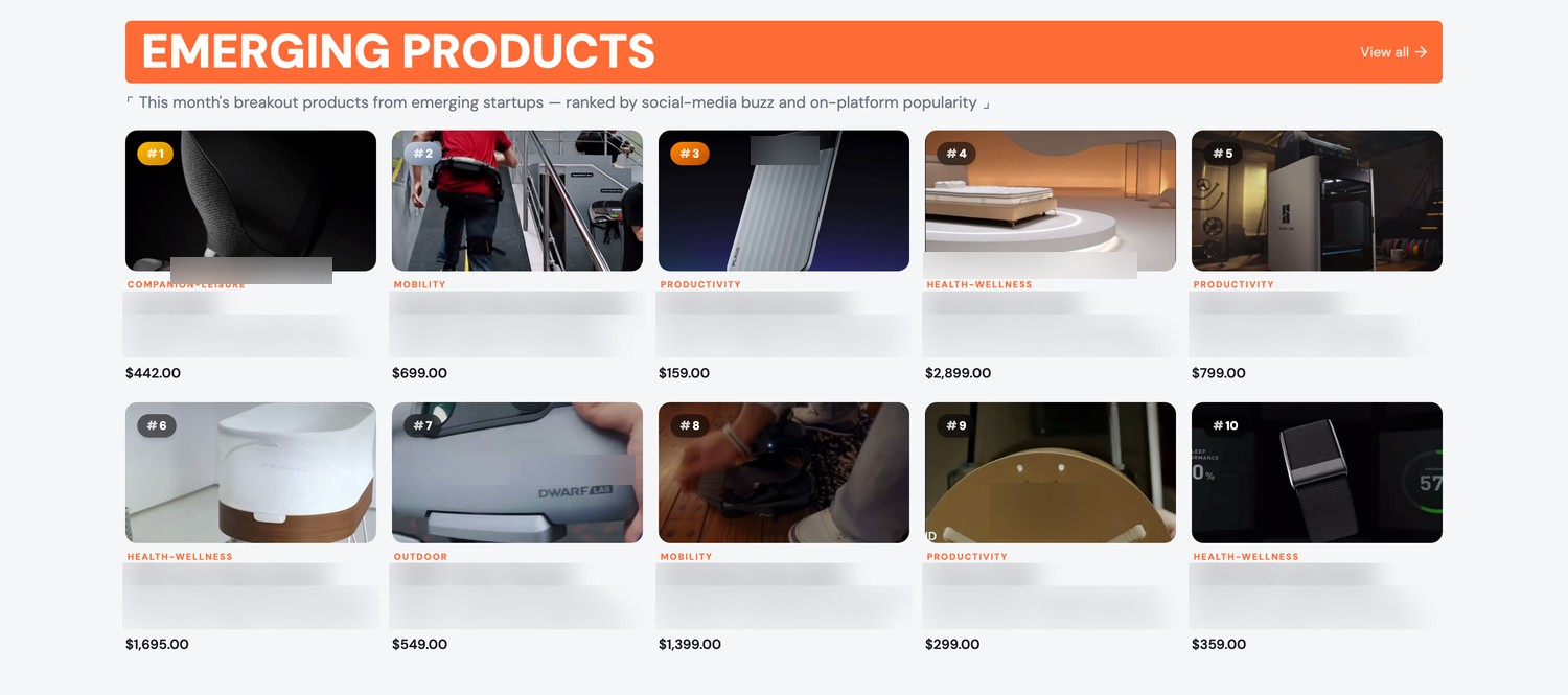 Portal Emerging Products board